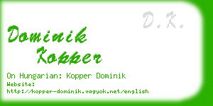 dominik kopper business card